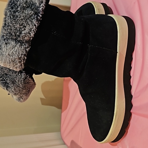 💯Auth Cougar Vail Tall Suede Boot US 6 /EU 36 Faux Fur 2 ways - Picture 6 of 11